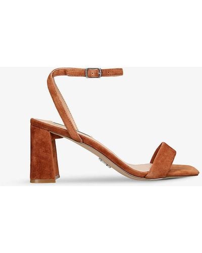 Steve Madden Luxe Strappy Suede Sandals - Brown