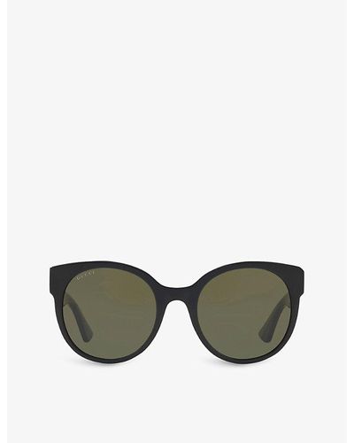 Gucci GG0035SN W 012 Round Sunglasses in Black Lyst