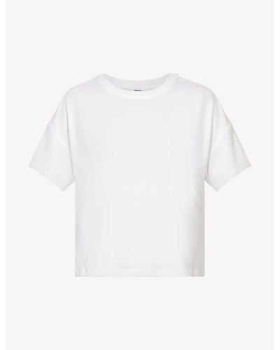 Vuori Energy Boxy-fit Stretch-jersey T-shirt - White