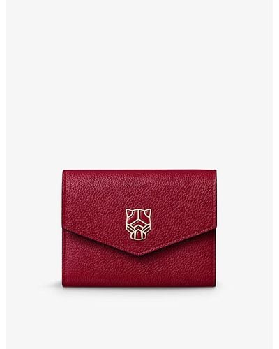 Cartier Panthère De Leather Wallet - Red