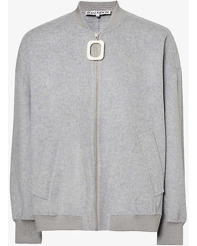 JW Anderson Side-pocket Brushed Wool Jacket - Grey