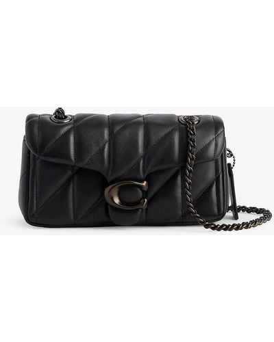 COACH Tabby Leather Shoulder Bag - Black