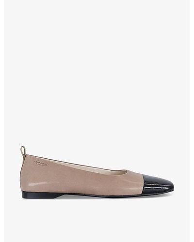 Vagabond Shoemakers Delia Contrast-toe Leather Courts - Grey