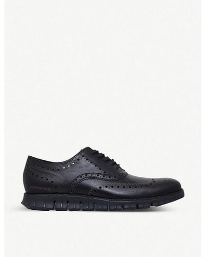 Cole Haan Zerøgrand Leather Oxford Shoes - Blue