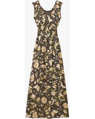 The Kooples Floral-print Woven Maxi Dress - Multicolour