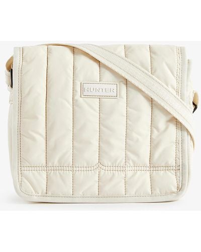 HUNTER Intrepid Mini Quilted Recycled-polyester Cross-body Bag - White