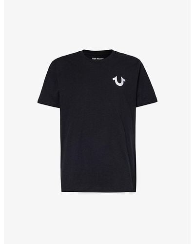True Religion Logo-print Short-sleeved Cotton-jersey T-shirt X - Black