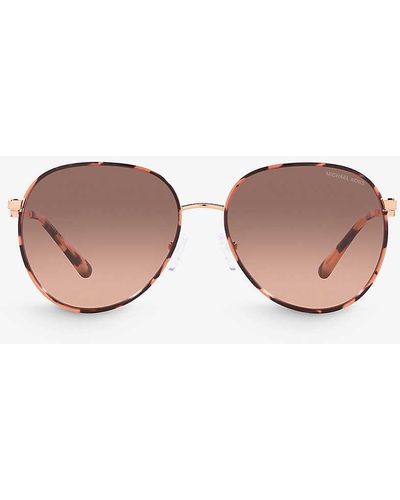 Michael kors tortoise online shell aviator sunglasses