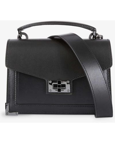 The Kooples Emily Top-handle Small Leather Shoulder Bag - Black