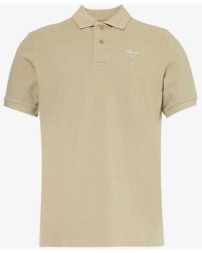 Barbour Brand-embroidered Regular-fit Cotton-piqué Polo Shirt - White