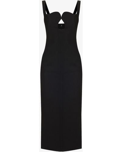 Camilla & Marc Brixton Cut-out Stretch-woven Midi Dress - Black