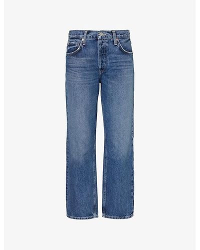 Citizens of Humanity Neve Straight-leg Low-rise Regenerative-cotton Denim Jeans - Blue