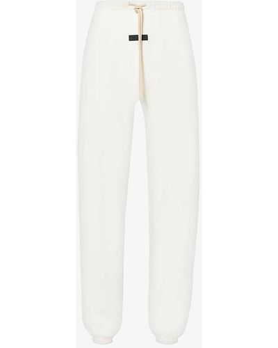 Fear Of God Essentials Brand-print Relaxed-fit Cotton-blend jogging Bottoms - White