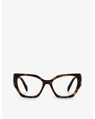 Prada Pr 18wv Square-framed Acetate Glasses - Black