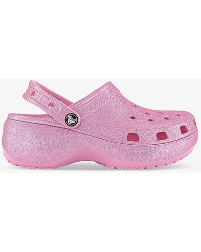 Crocs™ Classic Platform Rubber Clogs - Pink