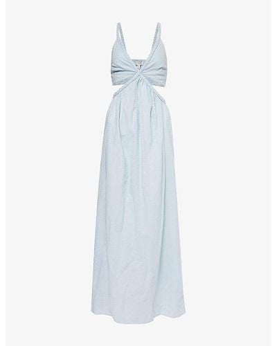 Pretty Lavish Ramona Cotton Maxi Dress - Blue