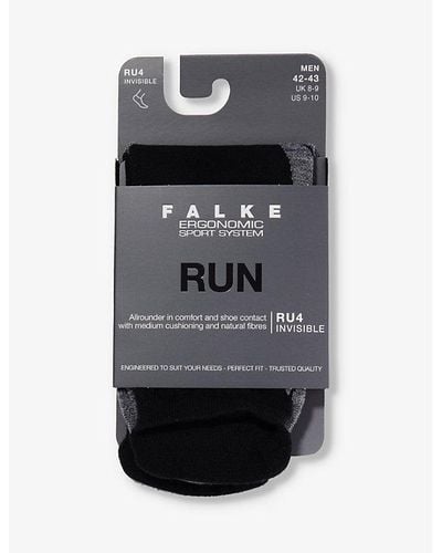 FALKE Run Mid-calf Stretch-knit Socks - Gray