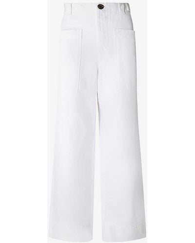 Soeur Andorre Patch-pocket Relaxed-fit Jeans - White