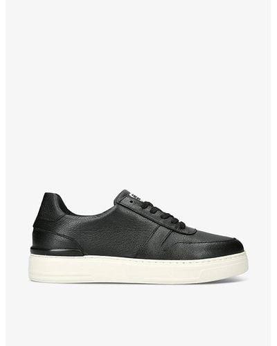 Duke & Dexter Ritchie Hand-stitched Leather Low-top Sneakers - Black
