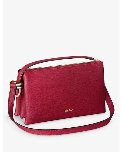 Cartier Trinity Mini Leather Shoulder Bag - Red
