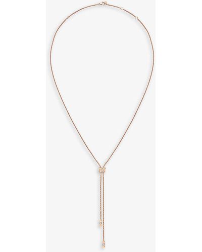 Chaumet Bee My Love 18ct Rose-gold And 0.27ct Brilliant-cut Diamond Pendant Necklace - White