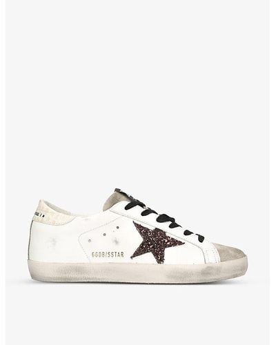 Golden Goose Super-star 11380 Leather Low-top Sneakers - Natural