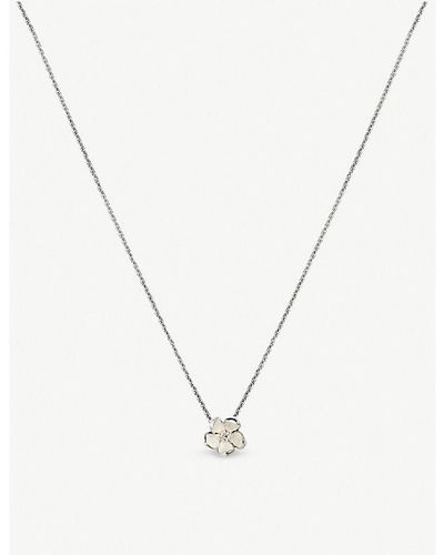 Shaun Leane Cherry Blossom And Diamond Pendant Necklace - Metallic