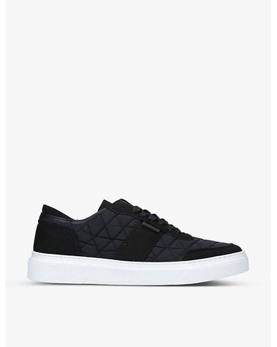 Barbour Liddesdale Quilted Shell And Woven Low-top Trainers - Black
