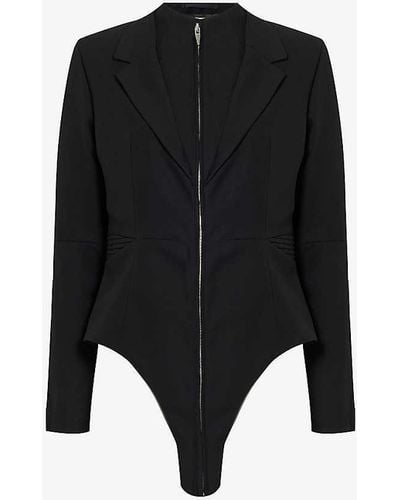 Noir Kei Ninomiya Zipped-cuff Regular-fit Wool-blend Jacket - Black