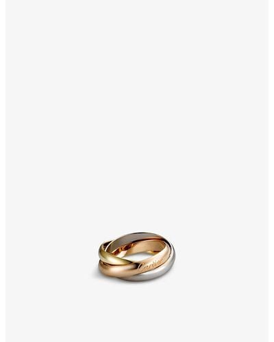 Cartier Trinity De Medium 18ct White-gold, -gold And Rose-gold Ring - Metallic