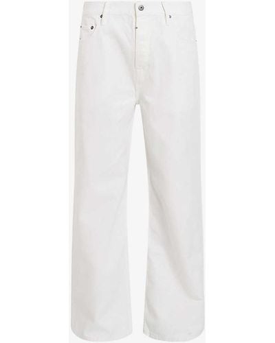 AllSaints Lenny Branded-hardware Denim Jeans - White