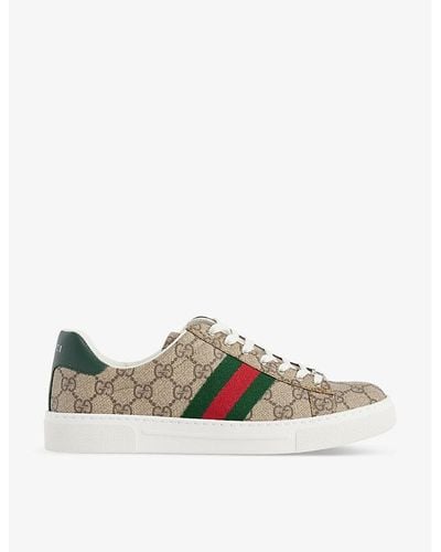 Gucci Ace Logo-pattern Canvas Sneakers - Multicolor