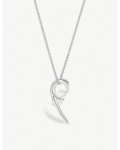 Shaun Leane Cherry Blossom Sterling And Pearl Necklace - White