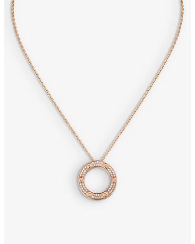 Cartier Love 18ct Rose-gold And Diamond Necklace - White