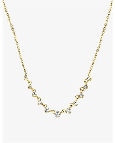 The Alkemistry Zoe Chicco Graduated 14ct Yellow-gold And 0.25ct Diamond Necklace 1 Size - Metallic
