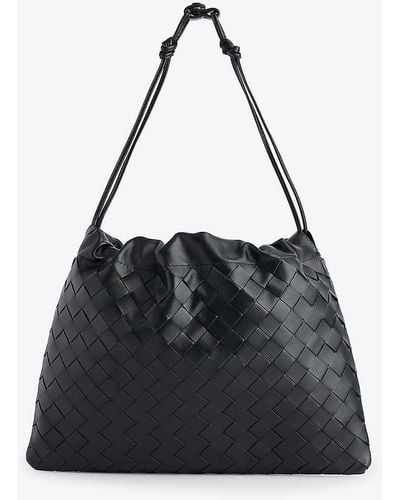 Bottega Veneta Intrecciato Medium Leather Top-handle Bag - Black