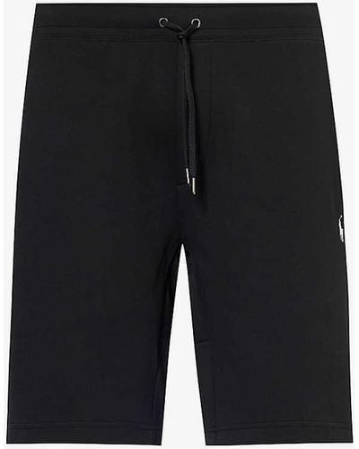 Polo Ralph Lauren Brand-embroidered Drawstring Cotton-blend Shorts - Black