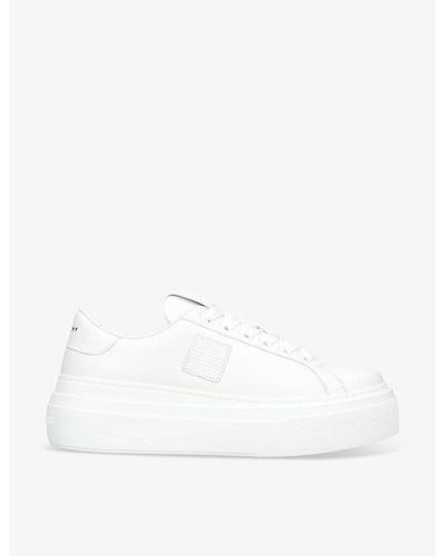 Givenchy City Platform-sole Leather Low-top Trainers - White