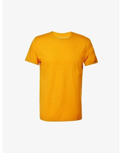 Derek Rose Basel Relaxed-fit Stretch-modal T-shirt - Orange