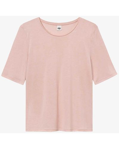 Twist & Tango Wiley Semi Relaxed-fit Woven T-shirt - Pink