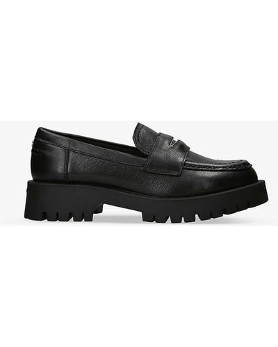 Carvela Kurt Geiger Stomper 2 Strap-detail Leather Loafers - Black