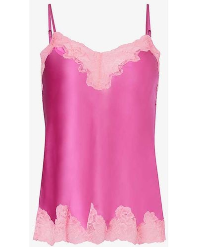 Nk Imode Morgan V-neck Silk Pyjama Top - Pink