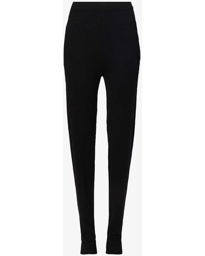 Saint Laurent Slim-fit Mid-rise Cashmere legging - Black