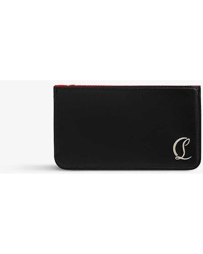 Christian Louboutin Loubi54 Zipped Leather Card Holder - White