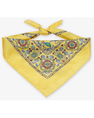 Polo Ralph Lauren Floral-print Silk Neck Tie - Yellow