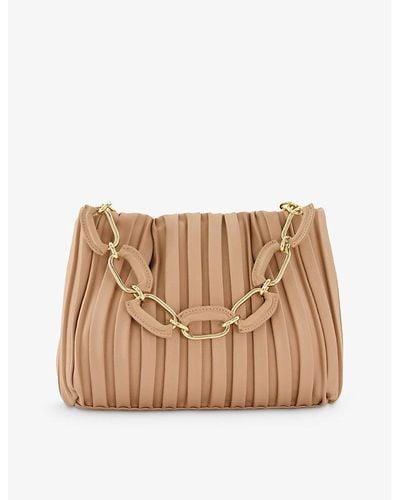 Dune Dominie Medium Faux-leather Shoulder Bag - Natural