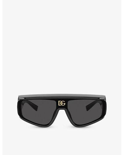 Dolce & Gabbana Dg6177 Rectangle-frame Nylon Sunglasses - Black