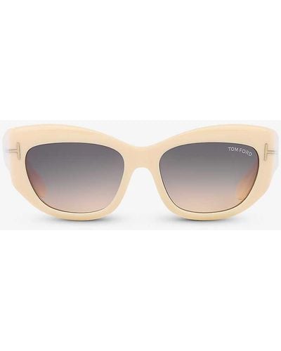 Tom Ford Tr001702 Brianna Cat-eye Acetate Sunglasses - White