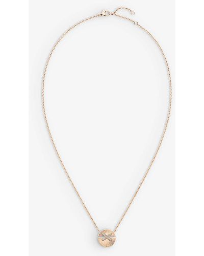 Chaumet Jeux De Liens Harmony Small 18ct Rose-gold And 0.06ct Diamond Pendant Necklace - White