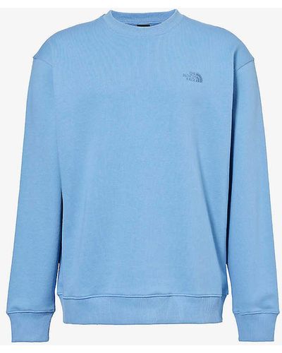 The North Face Explorer Brand-embroidered Cotton-jersey Sweatshirt - Blue